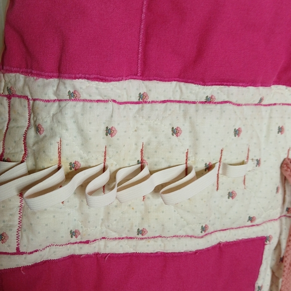 1986 Handmade Vintage Bright Pink and Patterned Quilted Bag - Picture 16 of 16